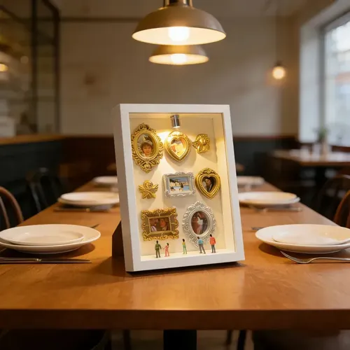 Romántica Caja De Sombras Con Forma De Mini Museo Con Led, R