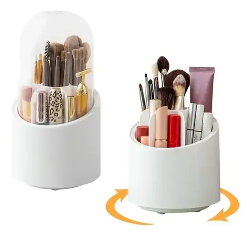 Porta Brocha Giratorio 360 Capsula Pinceles Maquillaje Orden