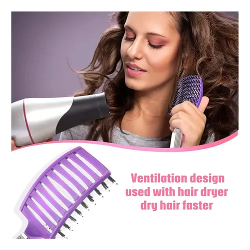 Cxre Cepillo De Cerdas Jabalí Y Nailon Para Cabello Liso, Ce