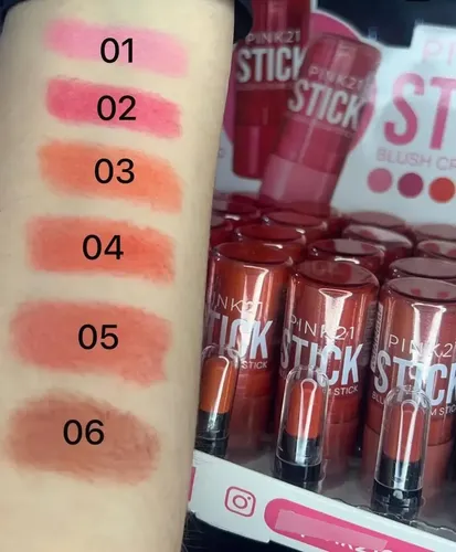 Rubor Cream Stick En Barra Pink 21 Tono del maquillaje Tono 2