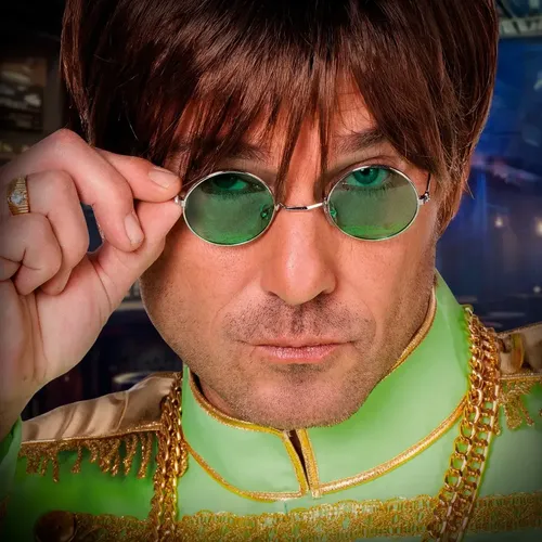 Peluca Pelo Cotillon Disfraz Beatles Lacio Flequillo Flogger