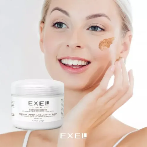Crema Exfoliante De Limpieza Facial Grano Fino Exel 500 Gr.