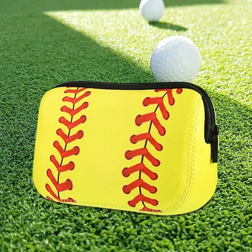 Bolsa De Maquillaje De Softbol, Bolsa De Aseo De Amarillo Z