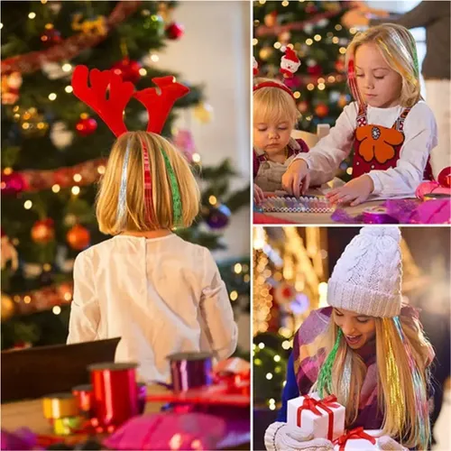 Extensiones De Cabello A Tinsel Hair De 12 Colores Para Muje