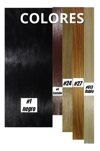 X6 Cortinas Extensión Pelo Lacio Simil Natural Planchita 180