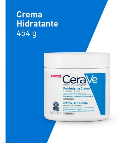 Cerave Crema Hidratante Pote X 454 Ml Sin Fragancia