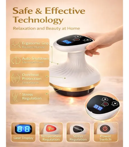 Dispositivo Eléctrico Gua Sha For Herramienta De Masaje De Blanco