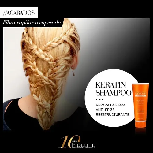 Combo Shampoo+acondici Keratina Pomo 230ml Fidelite Caviar