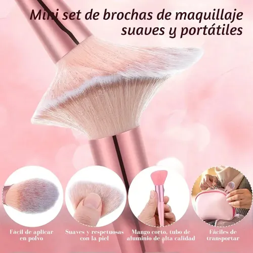 Set 13 Pinceles De Maquillaje Con Estuche