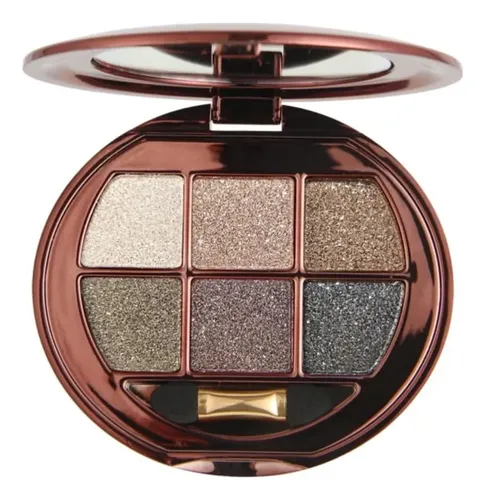 Paleta De Sombras Shimmer Glitter Metallic Mini C02 6 Tonos