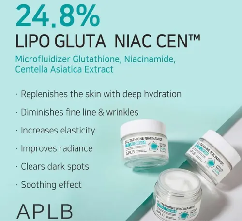 Aplb – Glutathione Niacinamide Facial Cream Momento De Aplicación Día Tipo De Piel Todo Tipo De Piel