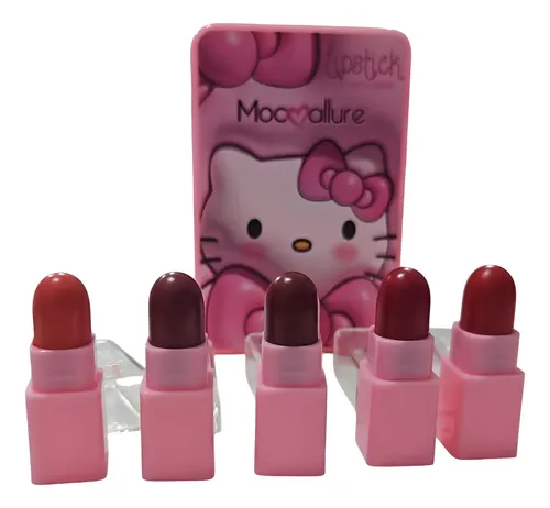 Kitty Mini Labiales 5 Tonos Rojos Set Niñas Premium