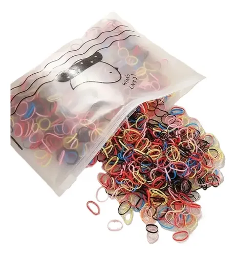 Bandas Elásticas Para Cabello 1.5 Cm – 1000 Piezas Coloridas