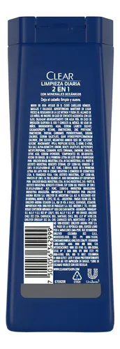 Clear Shampoo limpieza diaria 2 en 1 400ml