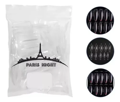 Tips Para Soft Gel Y Press On Nails Paris Night X100u Premiu