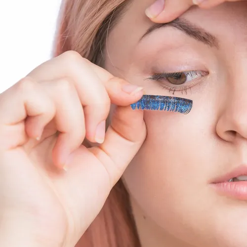 6 Pares De Pestañas Con Purpurina De Colores Para Cosplay