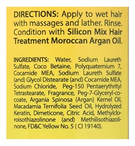 Set De Shampoo Y Tratamiento Capilar Silicon Mix Aceite De A