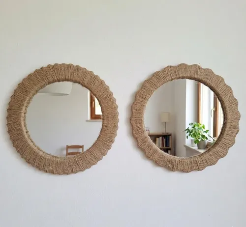 Espejos Set X2 Yute Macrame 22cm Deco