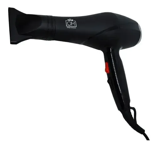 Secador de Pelo OM Profesional 1200W Negro Iónico Aire Frío