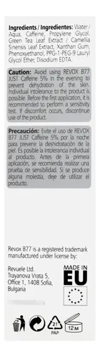 Revox B77 Suero Contorno Ojos Cafeína·5% Tensor Antioxidante