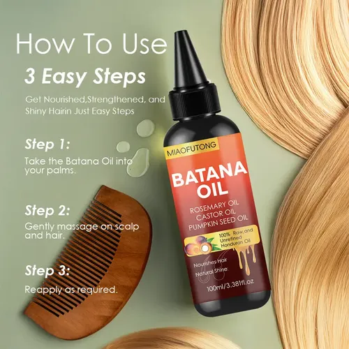 Batana Hair Oil – Aceite Reparador Hidratante Suavizante Par