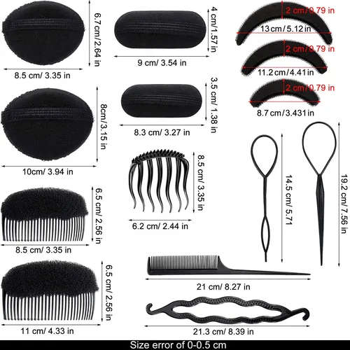 Set De Esponjas Hair Bump Willbond, 16 Piezas, Para Niñas Y