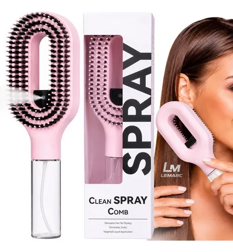 Cepillo Desenredante Antifrizz Con Spray 2 En 1 Atomizador