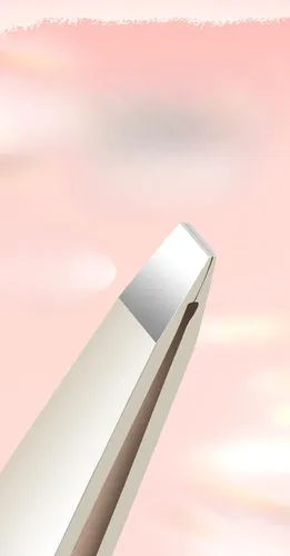 Pinza Para Cejas, Punta Inclinada, De Acero Inoxidable, Anti