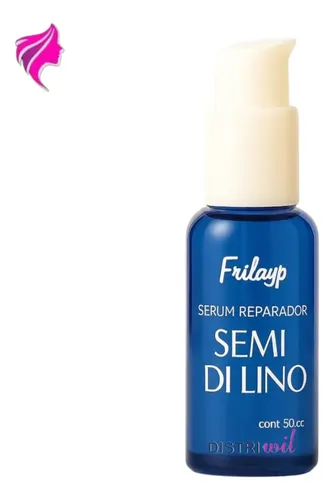 Serum Reparador Semi Di Lino Frilayp X50cc Repara Puntas Reconstruye Fibra Capilar Hidrata Suaviza Nutre Humecta – Ideal Uso Profesional Salon Belleza Peluqueria