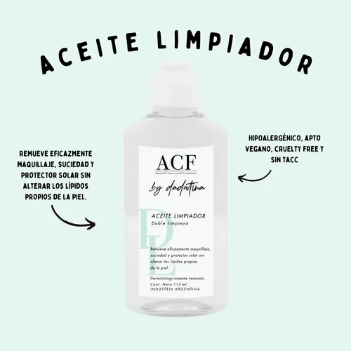Acf Dadatina Aceite Limpiador Desmaquillante Vegano X 115ml