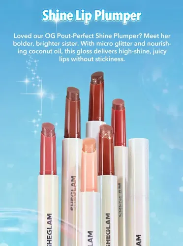 Sheglam Rellenador Labios Brillante Tonos Color Acabado Glitter Color First Crush