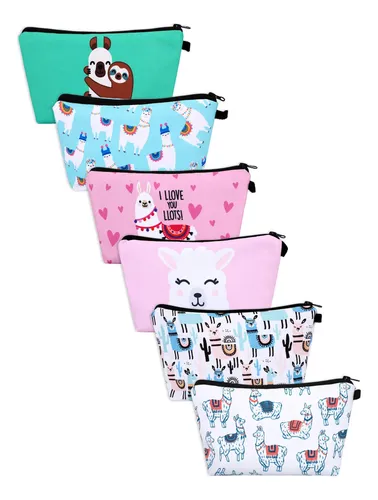 Bolsas De Maquillaje Satinior Llama Alpaca Con Estampado De