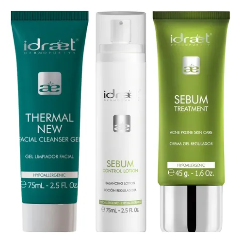 Rutina Skincare Tratamiento Piel Grasa Acne Granos Idraet