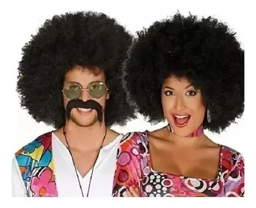 Peluca Super Afro Pelo Cotillon Disfraz Cosplay Halloween