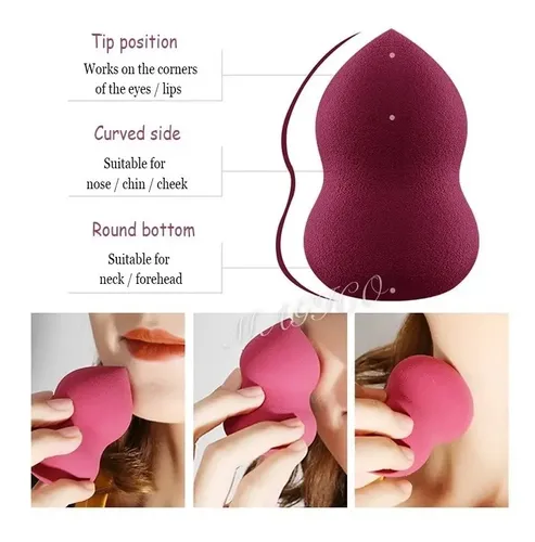 Esponja De Maquillaje Ergonomica Maquillaje Liquido Y Polvo