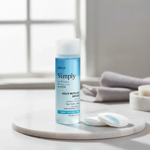 Agua Micelar Bifásica Gigot Simply 100ml Desmaquillante