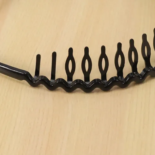 4x Cintas Negras De Plástico Con Peines Para El Cabello
