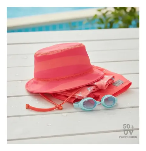 Gorro Infantil Tela Malla Bebe Niño Piluso Con Protección Uv Color Dino Yeah Talle 3