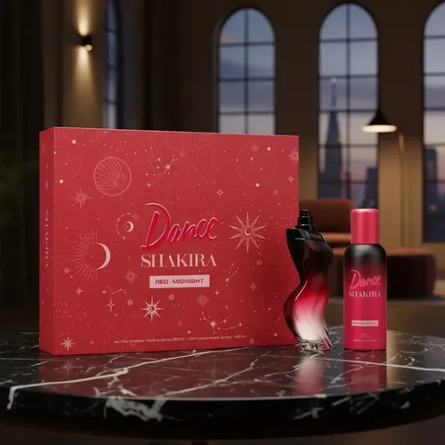 Perfume Mujer Shakira Dance Red Midnight Edt 80ml + Deo Set