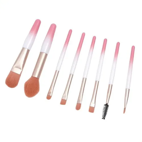 Set 8 Mini Brochas De Viaje Para Base Y Sombras