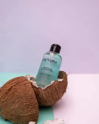 Gel Aceite Intimo Lubricante Corporal Vainilla Coco Fly Nigh