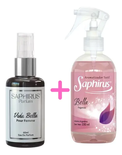 Combo Perfume Mini Milano Y Textil Saphirus Mujer Bella