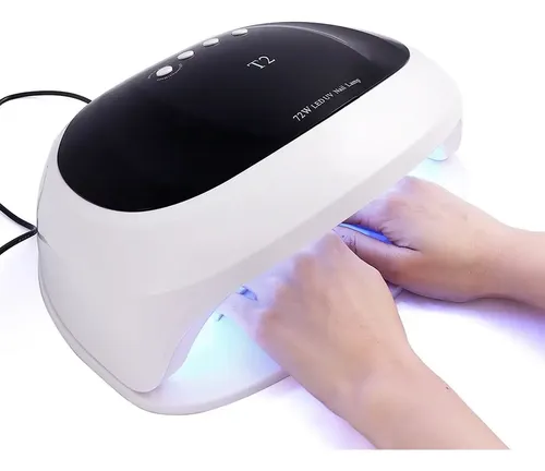 Cabina Lampara Uv Led Potencia 72 Doble Dos Manos Uñas Nails
