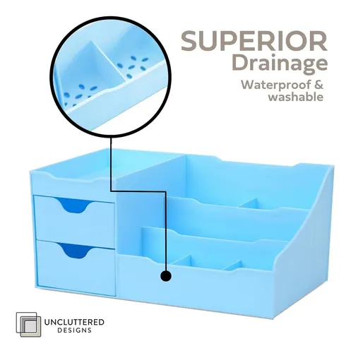 Organizador De Maquillaje Uncluttered Designs Azul