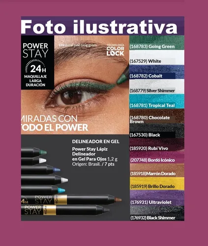 Lapiz Delineador En Gel Para Ojos Power Stay Avon