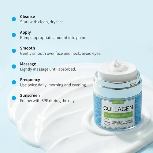Crema Facial De Colágeno Con Ácido Hialurónico Santymo