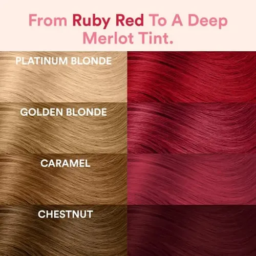Tinte De Cabello Semipermanente Inh: Azul Zafiro, Rojo Rubí