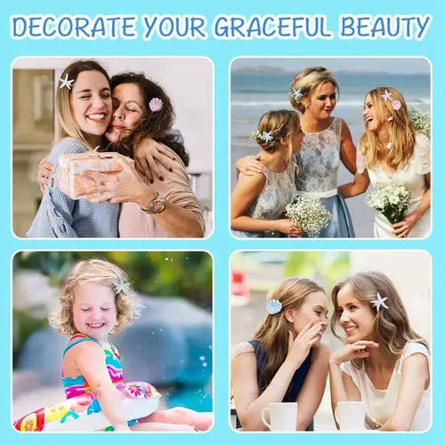 Pinzas For El Pelo De Princesa Con Forma De Concha De Mar *