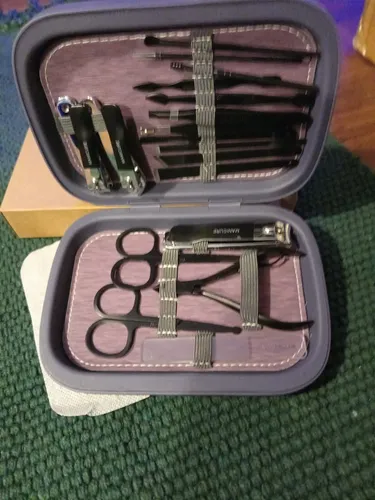 Kit De Manicura 16 Piezas, Acero Inox. Corta Uñas Y Lima