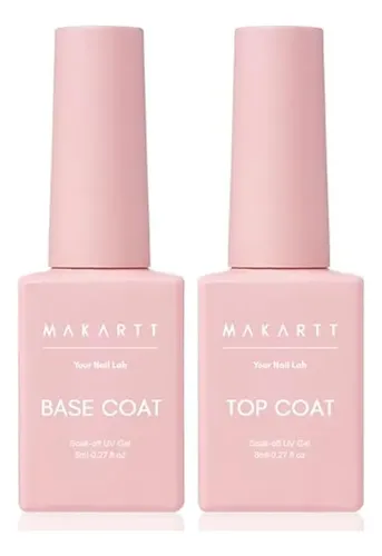 Kit De Capa Superior Y Capa Base En Gel Makartt: Transparent